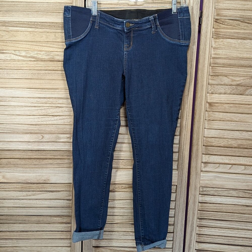 Liz Lange Jeans Dark Blue Skinny Maternity Size 10